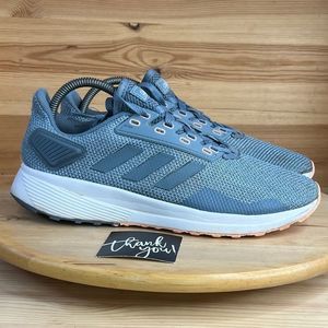 Adidas Grey & Peach Lace Up Athletic Sneaker Shoes Womens Size 9